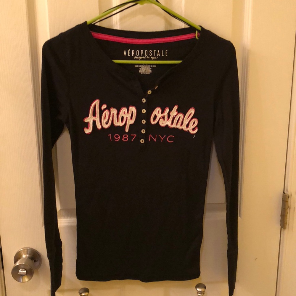 Aeropostale Black Long Sleeve Top